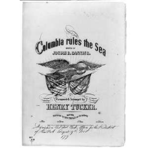  Columbia rules the sea,illustrated sheet music,1858