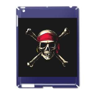  iPad 2 Case Royal Blue of Pirate Skull Crossbones 