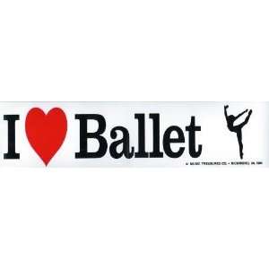  I Love Ballet Bumper Sticker: Health & Personal Care
