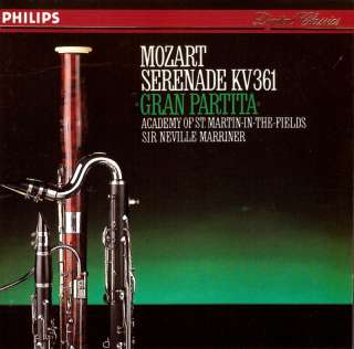 Marriner/ASMF Mozart Gran Partita   orig. Philips CD  