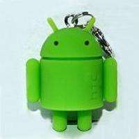 GOOGLE Android Robot KeyChain Mini Droid Andrew Bell Mascot Green US 