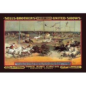   Art Sells Brothers Enormous United Shows Three Ring Circus   00444 4