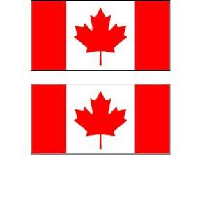 2 Canada Canadian Flag Stickers Decal Bumper Window Laptop 