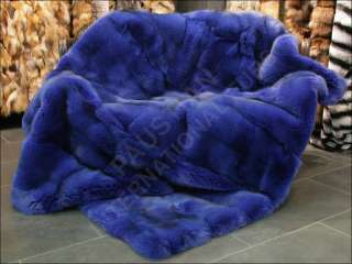   399 SAGA real blue fox fur blanket (Origin Assured) fur rug  