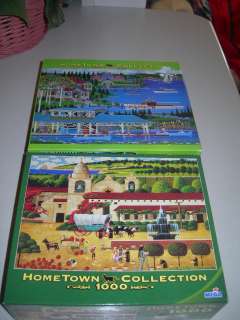 Home Town Collection 1000 Piece Puzzle Lot of 2  