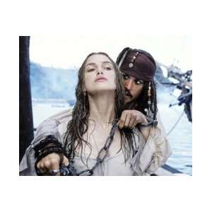 Keira Knightley and Johnny Depp from Pirates of the Caribbean 2 
