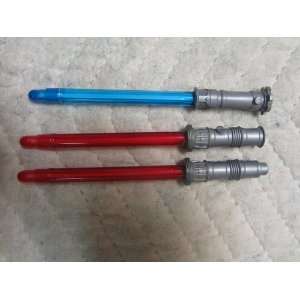  Star wars pens darth maul sabre and blue light sabre 