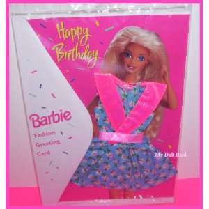  Happy Birthday Barbie Doll Fashion Greeting Card with Real 