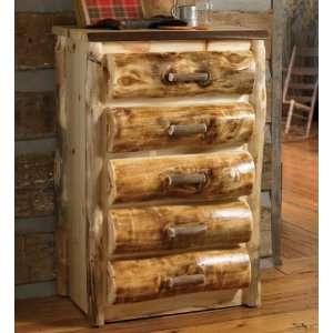  Elk Antler 5 Drawer Log Chest: Home & Kitchen