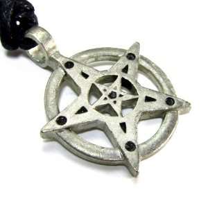   of the Pentagram Pewter Pendant with Adjustable Cord Necklace Jewelry