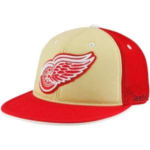   Reebok Detroit Red Wings Red Natural Pro Shape Mesh Flex Hat Sports