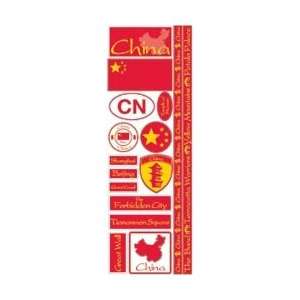  Reminisce Passports Die Cut Stickers 4.25X12 Sheet China 