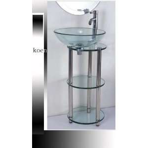  Koen Bathroom Pedestal Glass Sink Vanity Ks027: Home 