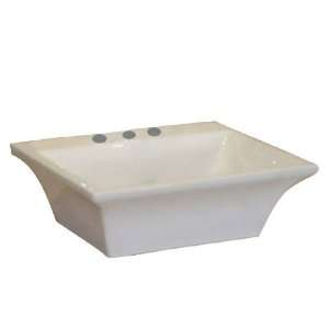   Widespread Above Counter White Trapezoidal Basin 4