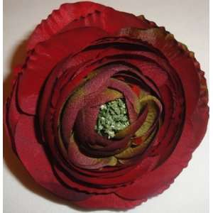  Tanday (Burgundy) Ranunculus Hair Clip (Large) Everything 