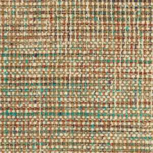  45 Wide Uptown Raw Silk Suiting Tweed Rust/Turquoise 