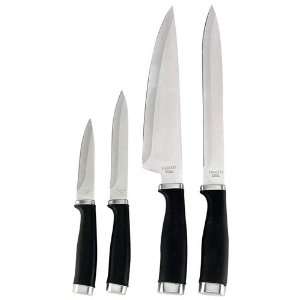  Klug 4pc Gourmet Kitchen Knife Set Satin Finish Blade Soft 