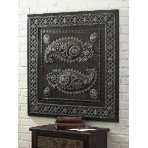   Square Traditional Persian Paisley Wall Art Sculpture