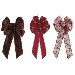    12 each: Holiday Trims Plaid Wire Bow (7936): Home Improvement