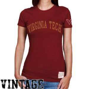  Original Retro Brand Virginia Tech Hokies Ladies Maroon 