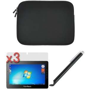   Screen Protector + Black Universal Stylus with Flat Tip: Electronics