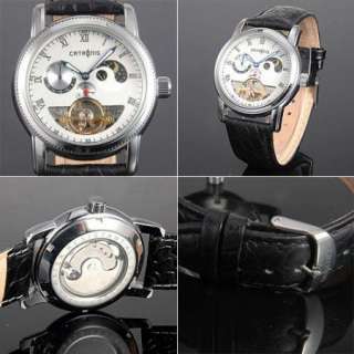  AUTOMATIC MECHANICAL MENS LADIES MOON PHASE WRIST WATCH & GIFT BOX 