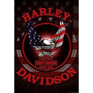    Harley Davidson Patriotic Eagle Estate Flag 