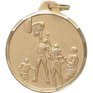    1 1/4 Inch Bronze Female Baseketball Medal