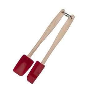  Red Mini Spatual/Spoonula Set with Rock Maple Handle 