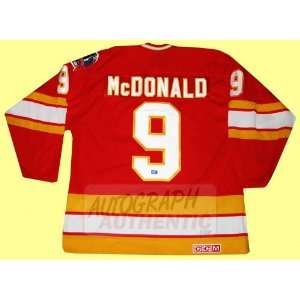Autographed Lanny McDonald Vintage Calgary Flames 89 Stanley Cup 