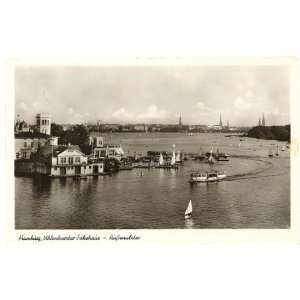 1950s Vintage Postcard   Uhlenhoester Fahrhaus   Uhlenhoester Ferry 