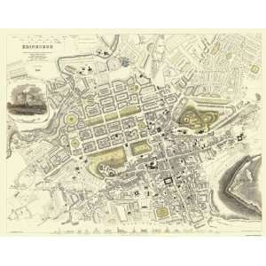  EDINBURGH SCOTLAND (UNITED KINGDOM/U.K.) MAP 1834