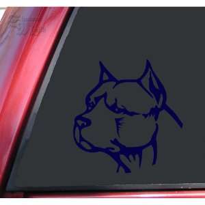   Pit Bull Pitbull Head #2 Vinyl Decal Sticker   Dark Blue: Automotive