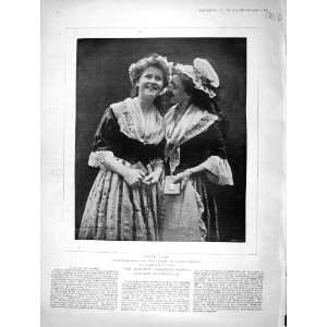  1896 Beautiful Girls After Mass Costumes Old Print: Home 