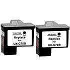 2PK Sharp UX C70B Remanufactured Ink Cartridge B700