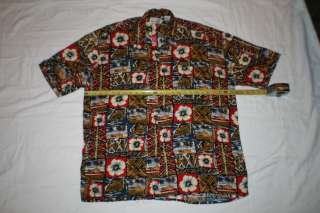 Monticerutti Hawaiian Floral Beach Shirt Hawaii Aloha * Size Extra 