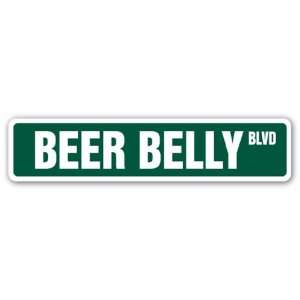 BEER BELLY Street Sign booze brew drinker brewski gift