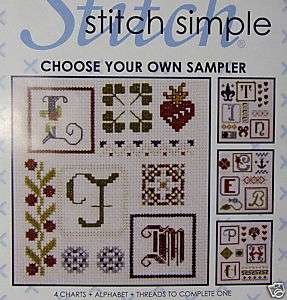 Initials Sampler – DMC counted cross stitch kit  