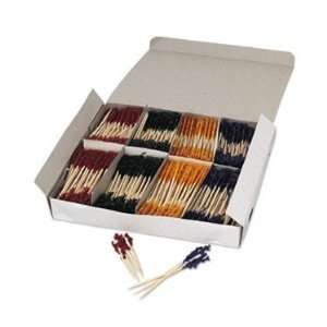  Toothpick Frills, 4 1/4, Wooden, Assorted Colors (1000 