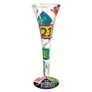 Lolita Hand Painted Champagne Flute Glass   21:  Kitchen 