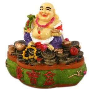  Fabulous Collectible Color Buddha Sitting On Money Pot 