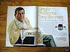 1966 singer sewing machine ad touch sew tony bennett returns