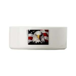  Dog Cat Food Water Bowl Eagle on American Flag: Everything 