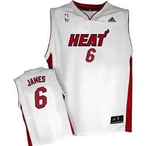  Miami Heat #6 Lebron James White Jersey