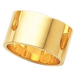   Band Ring Ring. 10.00 Mm Flat Band In 10K Yellowgold Size 8 Jewelry
