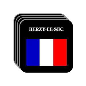  France   BERZY LE SEC Set of 4 Mini Mousepad Coasters 