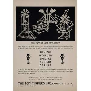   De Luxe Building Set Toy Tinkers   Original Print Ad