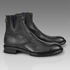 BRAND NEW PAUL SMITH BLACK DIP DYED LEATHER ZIP UP FRITZ BOOTS