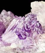 Purple AMETHYST FLOWER Radiating Quartz Crystal Formation 