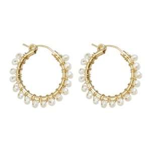 com Taylor Kenney   Pearl Paloma Hoops 14K Gold Fill Tiffany Taylor 